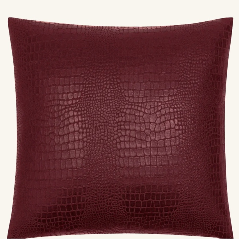 Patricia Nash Faux Croc Collection Euro Sham, Euro Sham
26" x 26", Plum NWT